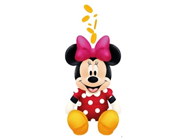 Minnie | Peluche 20 cm con Salvadanaio – Giocattolo Morbido per Bambini minnie