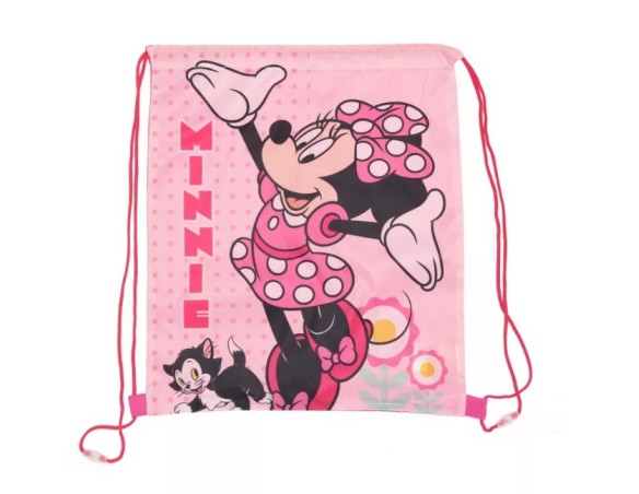 Minnie | Sacca zaino nylon con laccetti Cm. 40 - Minnie
