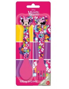 Minnie | SET DUE 2 POSATE MINNIE IN PLASTICA RIGIDA