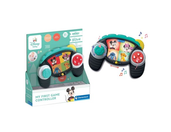 Clementoni Baby Disney Controller Joystick per Bambini 12-36 Mesi, con Suoni e Luci, Gioco Imitativo Educativo Prima Infanzia, 