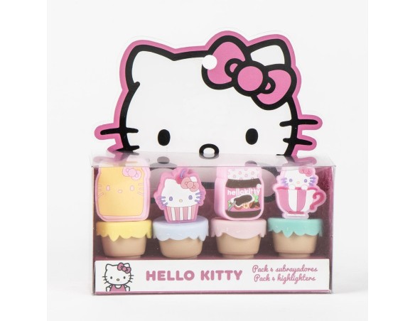 Hello kitty - Evidenziatori, set 4 pezzi hello kitty food