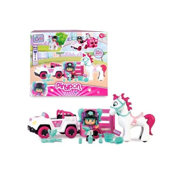 Pinypon Let''s go Auto con Rimorchio e Cavallo