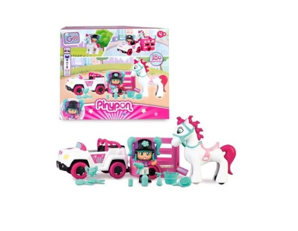Pinypon Let''s go Auto con Rimorchio e Cavallo
