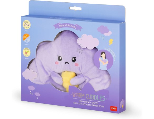 Legami - Cuscino Termico con Semi di Lino, Warm Cuddles, in Semi di Lino, Fiori di Lavanda Essiccati, Poliestere e Cotone, Dona