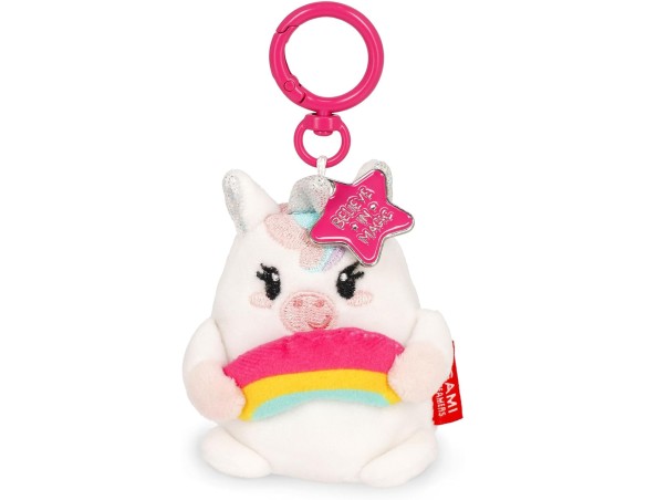 Legami - Portachiavi Super Soft! a Tema Unicorn, Portachiavi di Peluche, Ciondolo con Messaggio Inciso e Moschettone in Zinco, 