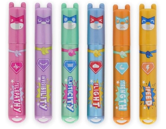 Legami Set di 6 Mini Evidenziatori - Teddy's Superpower