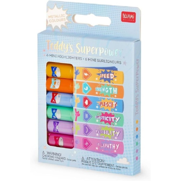 Legami Set di 6 Mini Evidenziatori - Teddy's...