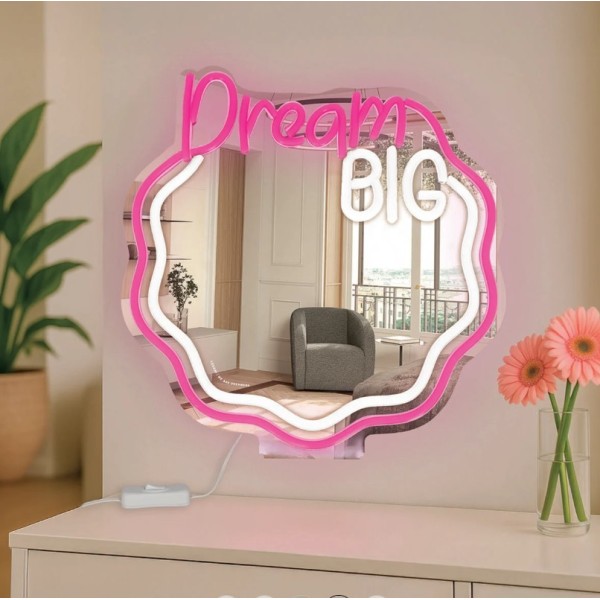 Legami - Specchio con Luce Led Effetto Neon -...