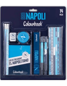 Napoli | Kit Scuola 14 PZ Stationery SSC Napoli colourbook