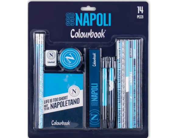 Napoli | Kit Scuola 14 PZ Stationery SSC Napoli colourbook