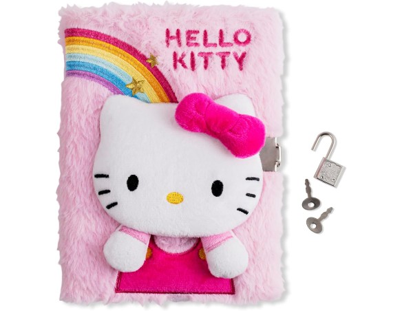 Hello Kitty | Diario segreto 3D con lucchetto, formato A5, a righe, per la scuola HELLO KITTY