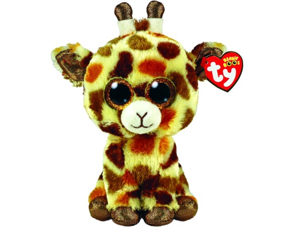 Beanie Boos | Peluche Ty Beanie Boos Giraffa - Stilts - Giallo e Marrone - Peluche con zampe e occhioni glitter dorati - Il mor