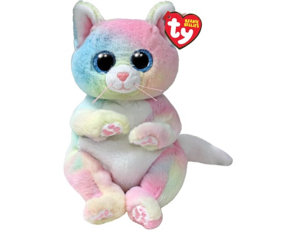 Beanie Boos | Peluche Ty Beanie Boos Jenny il Gattino Multicolore con gli Occhioni Azzurri Glitter, gli Animaletti di Peluche c