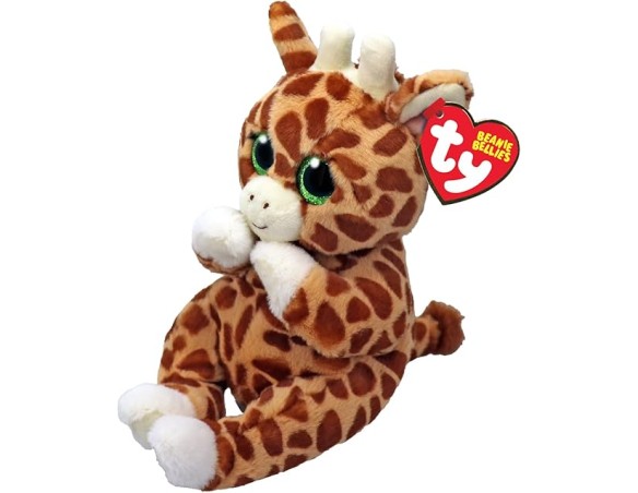 Beanie Boos | Peluche Ty Beanie Boos Tippi la Giraffa con Occhioni Verdi Glitter, i Peluche col Pancino Morbidi e Coccolosi 20 