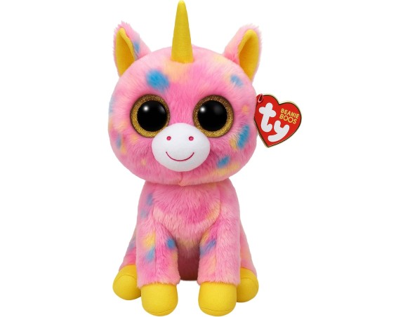 Beanie Boos | Peluche Ty Beanie Boos Unicorno - Arcobaleno - Fantasia - Multicolore - Peluche con corno dorato - Il peluche con
