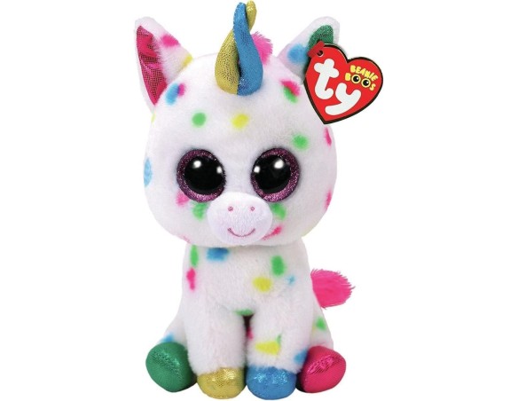 Beanie Boos | Peluche Ty Beanie Boos Unicorno, Pupazzo arcobaleno, Occhioni Glitter, Bianco, 15 cm, T36898
