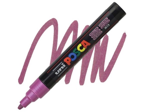 PENNARELLO UNI POSCA MM.2,5 UNIPOSCA PC5M COLORE VIOLA LAMPONE (COLORE LAMPONE)