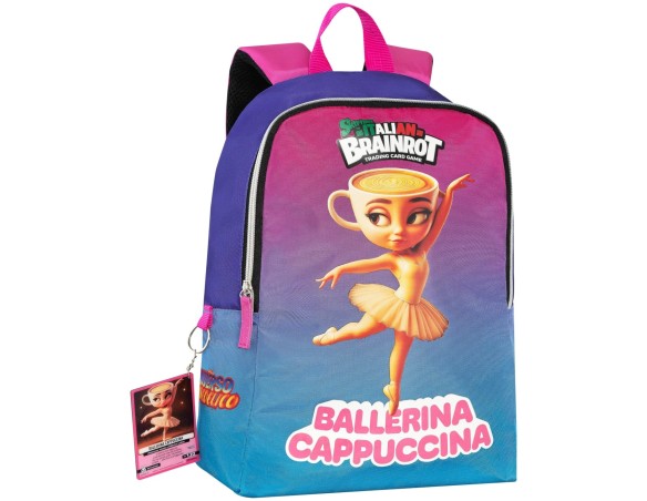 Italian Brainrot | Zaino Brainrot Ballerina Cappuccina 29 x 38h x 11cm con Card inclusa