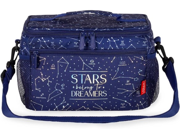 Legami - Borsa termica per il pranzo, tema stars stelle borsa termica per il pranzo, grande capienza 7,7 litri, tracolla regola