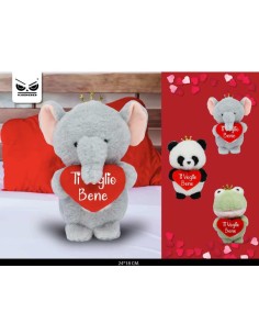 San Valentino | Peluche animale corona con cuore tvb...