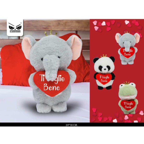 San Valentino | Peluche animale corona con...