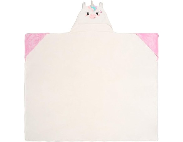 Legami - Coperta con Cappuccio Cosy Hugs! Tema Unicorn, con Tasche Scaldamani e Cappuccio, Coperta in Poliestere, Chiusura a Bo