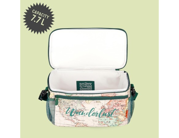 Legami - Borsa termica per il pranzo, tema Travel Viaggi, borsa termica per il pranzo, grande capienza 7,7 litri, tracolla rego