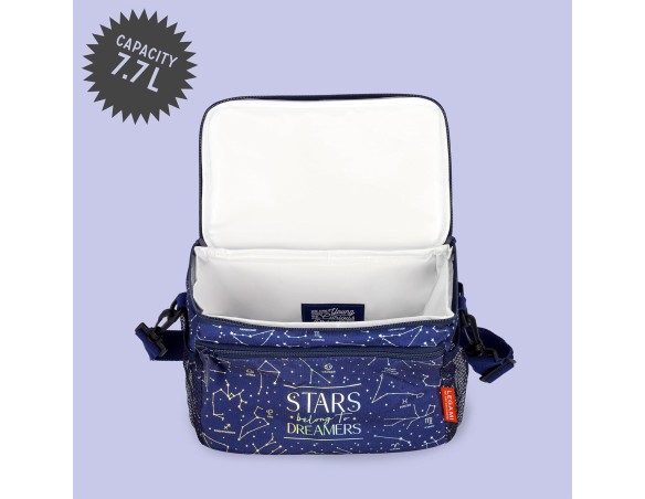 Legami - Borsa termica per il pranzo, tema stars stelle borsa termica per il pranzo, grande capienza 7,7 litri, tracolla regola