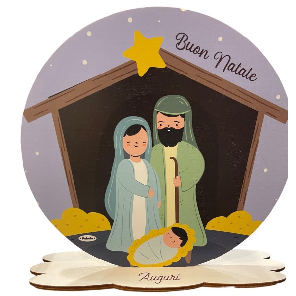 Fabula | Targa Natività Natale In Legno 23 cm...