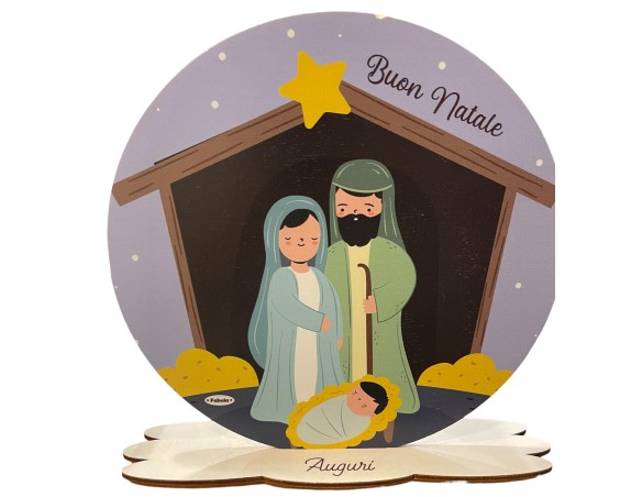Fabula | Targa Natività Natale In Legno 23 cm fabula