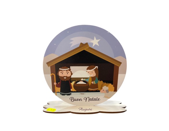 Fabula | Targa Natività Natale In Legno 23 cm fabula