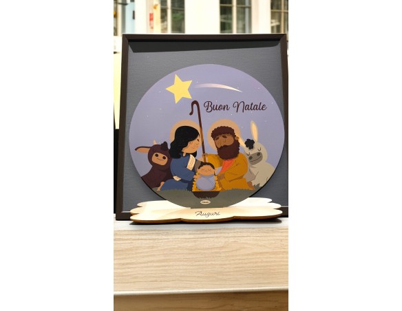 Fabula | Targa Natività Natale In Legno 23 cm fabula