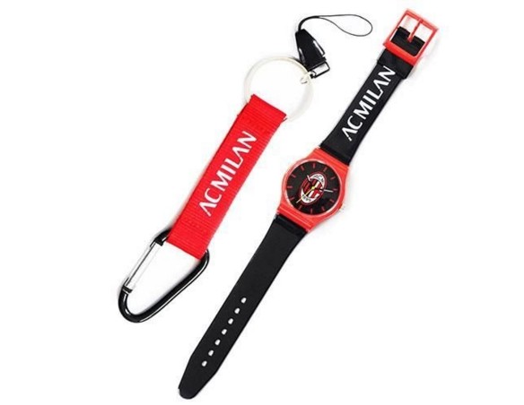 Milan| KIT OROLOGIO DA POLSO E PORTACHIAVI CON MOSCHETTONE MILAN