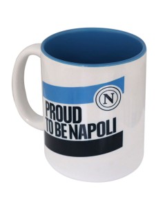 Napoli | TAZZA IN CERAMICA INTERNO CELESTE SCRITTA PROUD...