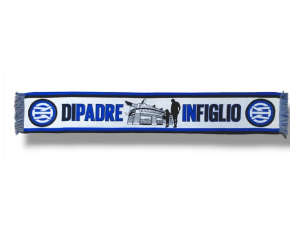 Inter | SCIARPA JACQUARD DI PADRE IN FIGLIO INTER UFFICIALE BIANCA