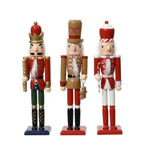 Natale | Schiaccianoci 5x4,5x22cm in legno di...