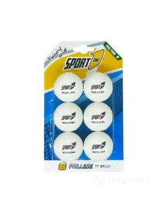 Palline Ping Pong Blister 6pz 40mm