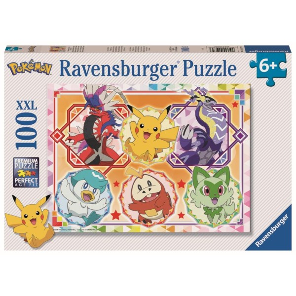 Ravensburger - Puzzle 100 Pezzi XXL Pokémon,...