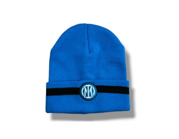 Inter - Cappellino zuccotto inter ufficiale con Ribalta Nuovo Logo, Diverse Colorazioni, Cappellino Calcio Unisex - Adulto IN23