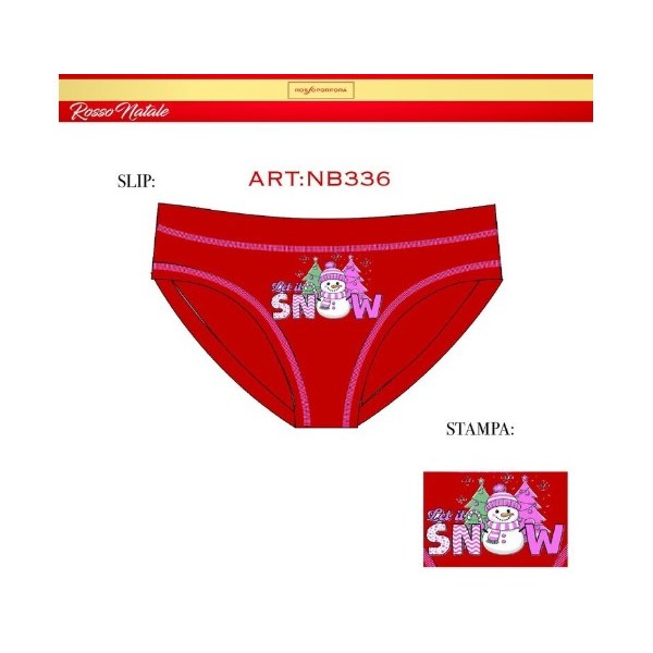 SLIP BAMBINA NATALE CAPODANNO ROSSO ( 336 )