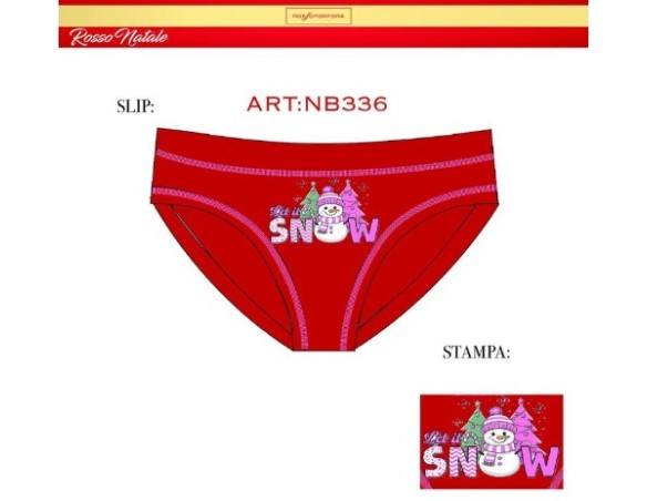 SLIP BAMBINA NATALE CAPODANNO ROSSO ( 336 )