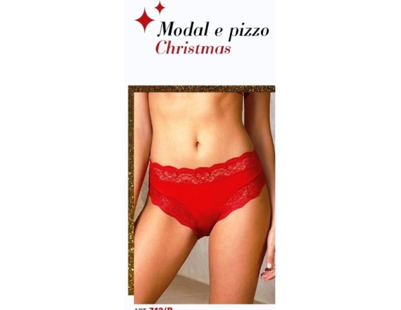 SLIP DONNA NATALE CAPODANNO ROSSO ( 742 )