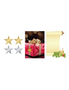 STELLE CHIUDI PACCO ORO ADESIVE 27X27 MM