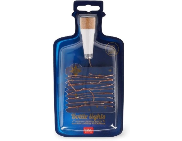 Legami | Filo di Luci per Bottiglia - Bottle Lights Legami Catena luminosa per bottiglie, ricaricabile tramite USB. Bottle Ligh