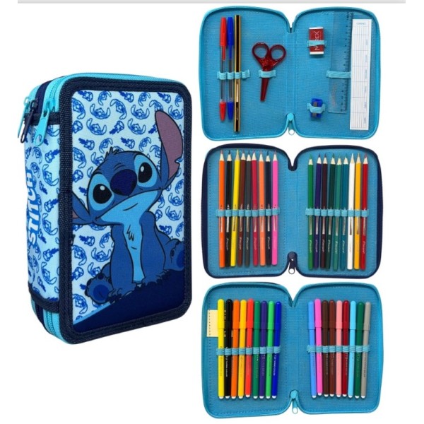 Stitch | ASTUCCIO MULTISCOMPARTO STITCH BLU...