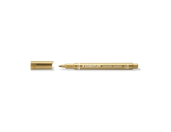 Pennarello Staedtler 8323-11 Metallic Marker - Marcatore oro con punta sintetica tonda
