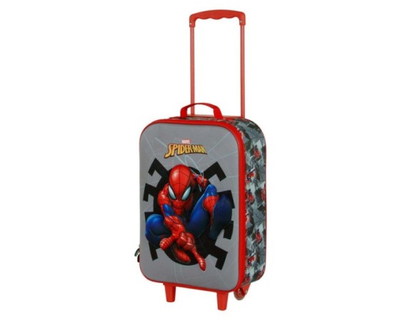 Marvel Spider-Man - Trolley valigia soft semirigida 3D da Viaggio e Tempo Libero, 2 Ruote, 26L, 33x52x17 cm spiderman