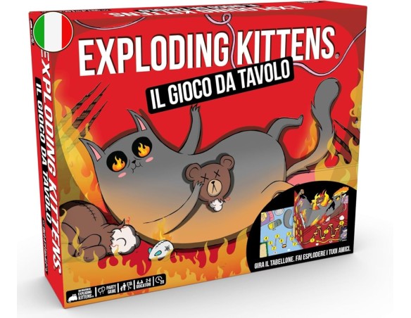 Asmodee Exploding Kittens : Il Gioco da tavolo - Gioco di società per 2-6 giocatori - Strategico e divertente per bambini e fam
