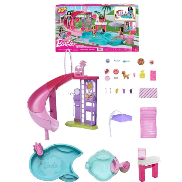 Barbie Piscina Dei Sogni con Scivolo,...