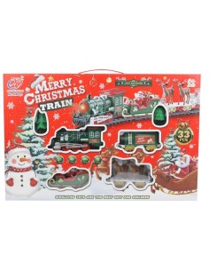 Pista treno con luci e musica 56,8x7,3x37,3cm natale